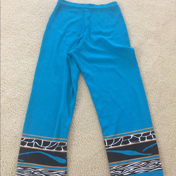 Ali Miles Turquoise Beaded Hi Waist Pants S - Picture 7 of 8